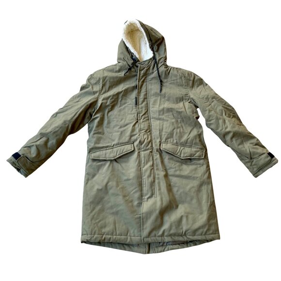 Sinsay Men's Collection Jacket Sherpa Lined Large Polish European Military Green - Picture 1 of 9
